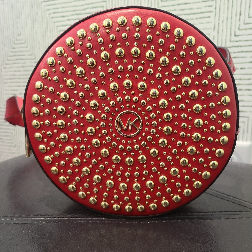 Michael Kors Studded Delancey Medium Canteen Crossbody purse handbag BRAND NEW!!
